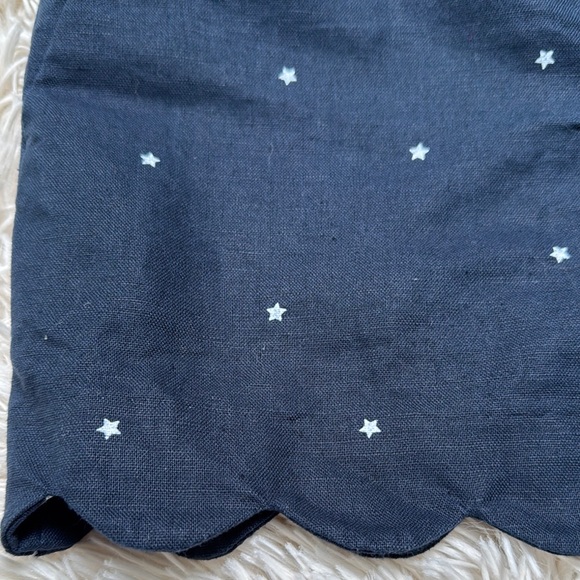 🎉HP🎉 J. Crew Scalloped Hem Linen Blend Star Shorts 💗 Navy - Picture 11 of 16